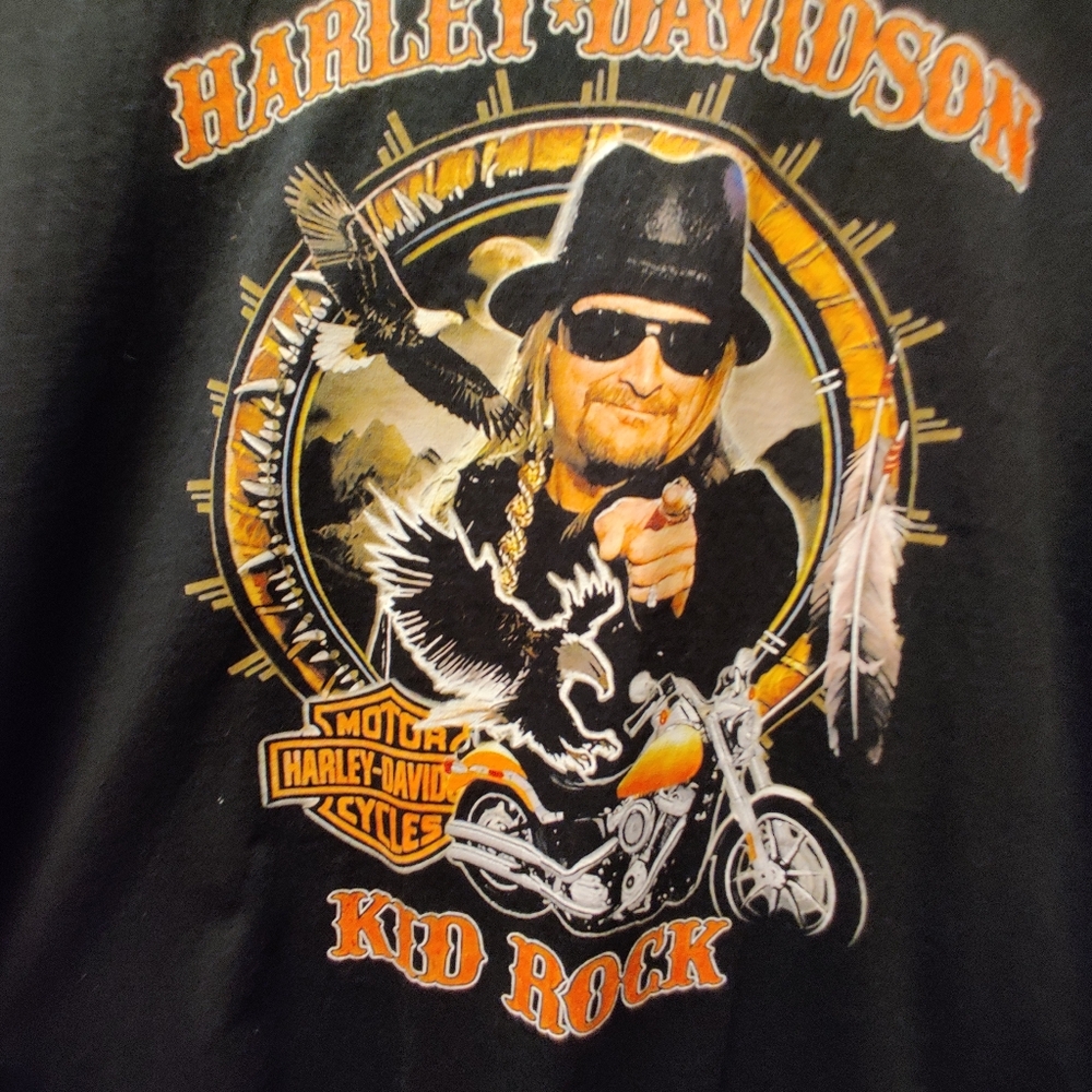 Harley-Davidson/Kid Rock  Black Graphic T-Shirt size 2xlarge (not  Harley shirt) - Picture 11 of 12